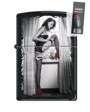 Zippo Red Shoe Girl Number Ten Lighter + FLINT PACK