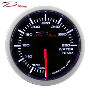 【D Racing三環錶/改裝錶】52mm單色白光 高反差 水溫錶 WATER TEMP GAUGE 入門款