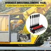 Hydraulic Directional Control Valve 6 Spool Hydraulic Spool Valve 11 GPM Hydraulic Loader Valve 3600 PSI Directional Control Hydraulic Valves & Controls