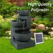Gardeon Water Feature Fountain Solar Pump Garden Bird Bath LED Lights Outdoor