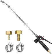 29 Inches Sprayer Wand,Adjustable Universal Sprayer Wand with 3/8" Brass Barb, Stainless Steel Replacement Sprayer Wand with Shut off Valve (3)