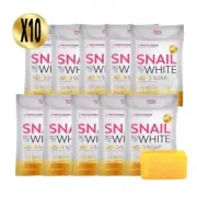 10X Precious Skin Snail White Face & Body White Gold Soap [ 70g.X 10]