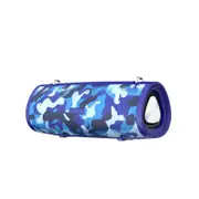 S39 Wireless bluetooth 5.0 Speaker 18W Outdoor Handheld Subwoofer 3 Driver Super Bass Louspeaker for Outdoor Dancn Party (Cam Blue)