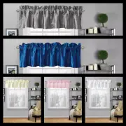 1PC VALANCE ROD POCKET S18 WINDOW CURTAIN KITCHEN CAFFE RESTAURANT DECOR