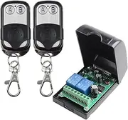 DC 12V Universal Wireless Remote Control Switch 433Mhz 2CH 10A Relay Receiver Module with 2 Channel Remote Transmitter DC 24V 36V 48V Wireless Switch for Various Wireless Controls