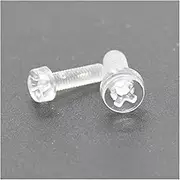 50pcs M3 M4 M5 M6 Acrylic Screws Nylon Round Head Phillips Cross Transparent Screws Length 3-16mm(M3-8mm(50pcs))