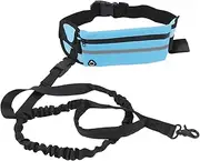 Dog Hands Leashes, Nylon Waist Dog Leash to Reflect Light for Training Walking Jogging(Light Blue)