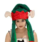 2024 Grinch Ear Moving Jumping Hat Cute Plush Movable Ears Cap Christmas Gift Christmas Tree
