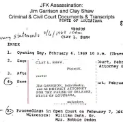 JFK Assassination: Jim Garrison & Clay Shaw Criminal & Court Documents USB-Drive