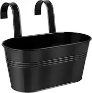 Dybnuhoc Railing Planter for Outdoor Plants,Gardening Supplies Metal Iron Railing Flower Pots - Mount Bucket Holder, Multi-Functional Planter for Stairs, Apartment Deck