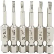 6 Pcs 50mm 1/4 Hex Shank Magnetic Triangle Head Screwdriver Bit Set S2 Steel ...