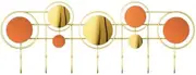 Storage Orange Wall Mounted Coat Rack with 7 Hooks for Hanging Clothes Coat Hanger for Bathroom Entryway Mudroom Hooks