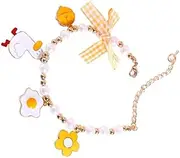 Kisangel Pet Necklace Cat Kitten Hello Skincare Pets Plush Cute Charms Bell Puppy Dog Bow Hello Birthday Card Choker Necklaces for Costume Jewelry Pet Collar Pet Supply Yellow Resin