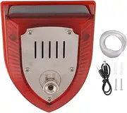 Animal Repeller, Solar Nocturnal Animal Repeller Predator, Outdoor Repellent Devices, Deterrent with Red LED Lights & Loud Alarm, Pull Wire Version Alarm for Chicken Coop, Farm