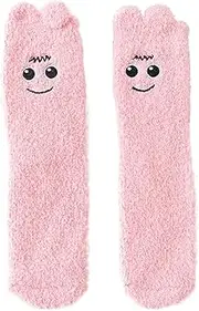 [Generic] Women Fuzzy Socks Winter Warm Coral Fleece Socks Cute Sleeping Home Floor Socks Back Socks