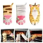 Microwave Gloves Cat Paw Shaped Thickened Anti Scalding Portable for Cooking