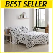 King Flannel Sheet Set - Cozy, Soft Cotton Bedding with Bear Family Print