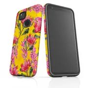 For Google Pixel 4a Case Armour Protective Cover Warm Flowers