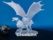 Chimera Miniature for D&D, Dungeons and Dragons, Pathfinder, DND