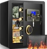 2.5 Cu Ft Fireproof Safe Box for Home with Fireproof Bag, Electronic Home Securi