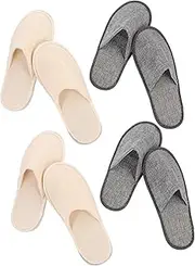 HAKIDZEL Womens Slides Portable Slippers Travel Slippers Household Non-slip Soft Cotton Material