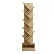 Artiss 7 9 Shelves Tree Book Shelf Display Storage Rack Bookcase Natural White 9-tier Oak