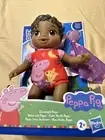 Baby Alive Goodnight Peppa Pig Doll Peppa Toy Black Hair with book pacifier NEW
