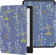 [OLAIKE] Case for All-New 6.8" Kindle Paperwhite (11th Generation- 2021 Release) - PU Leather Cover with Auto Wake/Sleep - Fits Amazon Kindle Paperwhite Signature Edition, Twilight Garden
