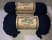 2 SKEINS BLUE BRAIDED PERSIAN CORD 50Yds 6mm Macrame PURITAN MILLS