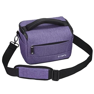 Camera Bag Camera Case DSLR SLR Bag Waterproof Shockproof Portable Purple