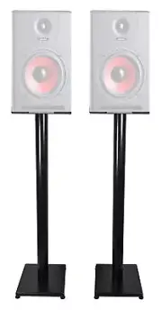 Rockville 37” Black Steel Studio Monitor Speaker Stands For Gemini SR-8 Monitors