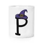 Letter P Witches Wizard Hat Makeup Brush Pencil Pot Witch Halloween Alphabet