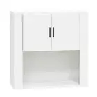 Wall-Mounted Wooden Cabinet TV Storage Unit Shelf Rack Bookcase Cupboard White