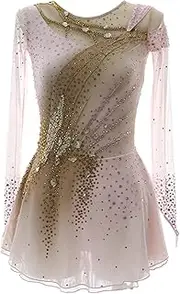 [Zagitova] Figure Skating Dress for Girls, Women's Gymnastic Leotard Dance Costume Ice Dance Dress Team Uniform