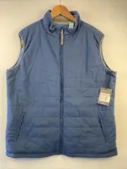Dakota Grizzly Bennett Puffer Vest Men's XL Blue Reversible Full Zip New NWT $96