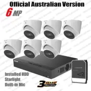 EZIP BY DAHUA 6MP kit 6x IP Security Camera System 8 Channel NVR CCTV with 2TB