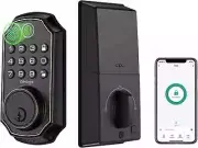 GHome Smart Fingerprint Door Locks for Front Keyless Entry Black