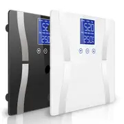 SOGA 2X Digital Body Fat Scale Bathroom Scale Weight Gym Glass Water LCD Black/White