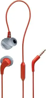 JBL Endurance Run 2 Wired, FlipHookTM, Never Hurt. Never Fall Out, Sweatproof, Hands-Free Calls, Magnetic Buds, Coral