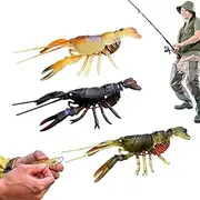 Bass Fishing Lures - Sinking Crawfish Saltwater Fishing Lures,Soft Equipment for Pike Pickerel Trout Walleye Bream Salmon