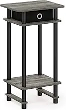 Furino Turn N Tube Side Table, French Oak Gray/Black/Black, Tall Type
