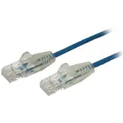 StarTech.com 0.5 m CAT6 Cable - Slim CAT6 Patch Cord - Blue - Snagless RJ45 Connectors - Gigabit Ethernet Cable - 28 AWG (N6PAT5
