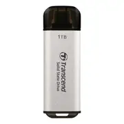 Transcend ESD300C 1 TB Portable Solid State Drive - External - Silver - Desktop PC, Notebook, Tablet, Smartphone, Gaming Console Device Supported - -