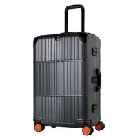 在飛比找樂天市場購物網優惠-【departure】《登峰造極細鋁框 橘框煞車箱》行李箱-