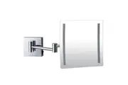 Dolphy 180o Adjustable Wall Mount 3X Magnifying Mirror - Silver
