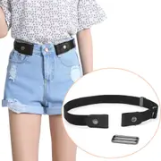 Women's No Bulge Hassle Belt Buckle-free Elastic Invisible Comfortable for Jeans