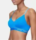 Calvin klein CK ONE Micro Lightly Lined Wirefree Bralette , Blue , Size: XS