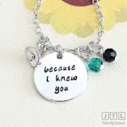 Because I Knew You New Trendy Jewelry Pendant Necklace