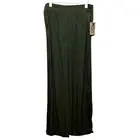 XCVI Ambra Tuxedo Stripe Wide Leg Pull On Pants Rayon Crepe Satin Larch Green S