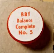 Elgin 881 - Part #5 - Balance Complete - Factory Watch Replacement / Repair Part